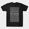 Men Black Print T-shirt Gene Quotes No-Cut Transfer Paper Print Cotton Tshirt