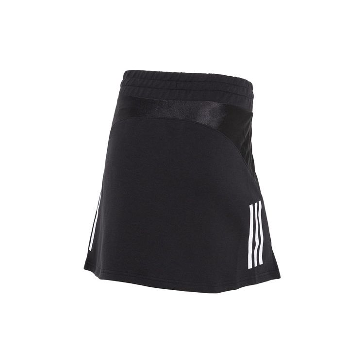 Adidas Contrast Three Stripes Sport Casual Skirt Fashion Daily Workout Bottoms For Women Black HM5285