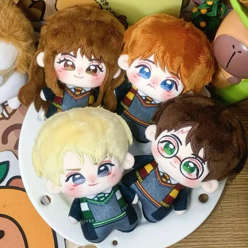 Anime 10cm Doll Ron Malfoy Hermione Plushies Stuffed Anime Bag Keychain Pendant Collect Plush Toy Gifts