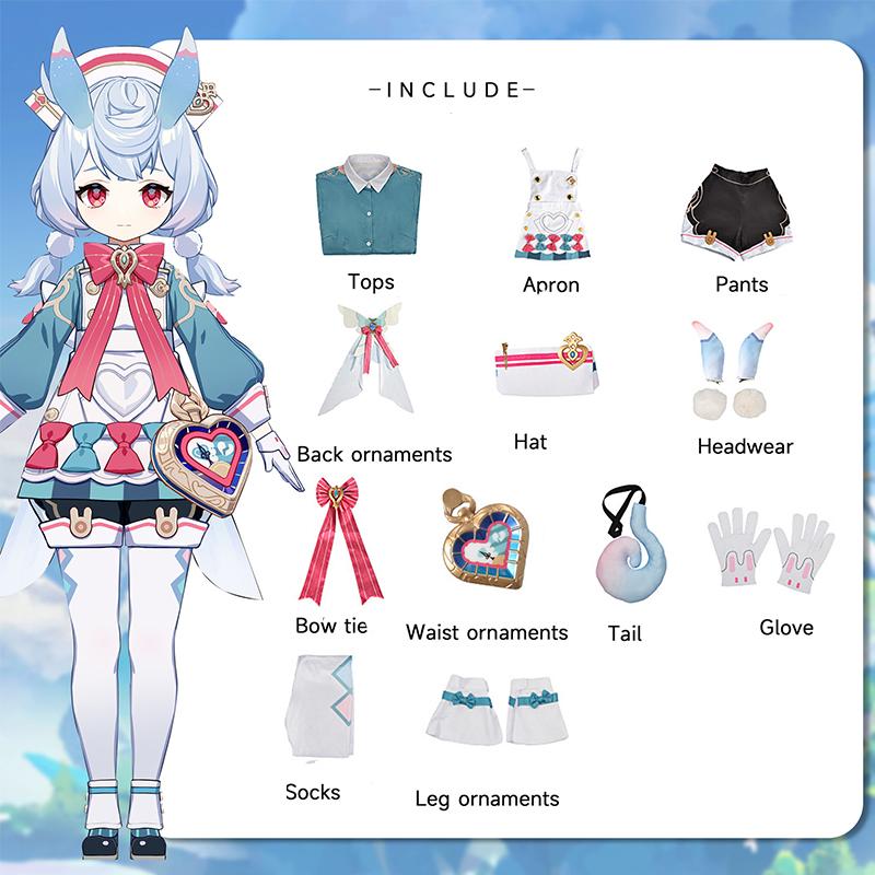 Genshin Impact Fontaine Sigewinne Cosplay Costume Head Nurse Sigewinne Suit With Tails Halloween Women Outfit