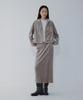 VOICE OF VOICES Jersey Velour Skirt _Beige _7156435002