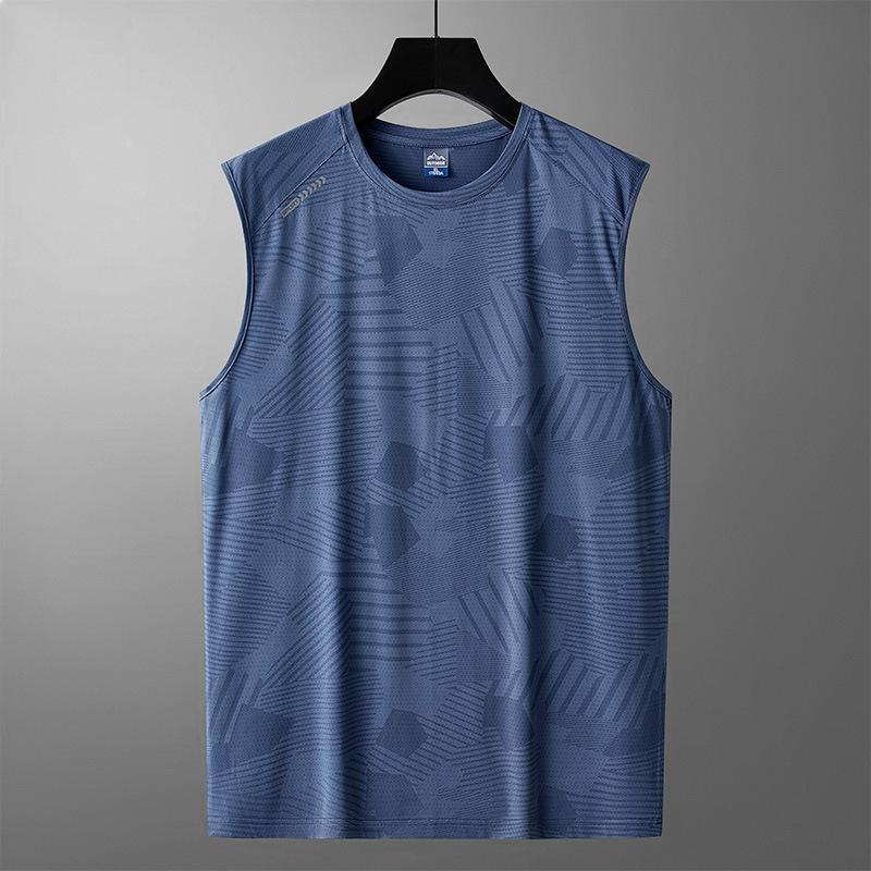 Ice Silk Quick Drying Sports Running Top Men's Half Body T-shirt Sports Men's Single Top