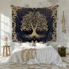 Boho Tree of Life Tapestry Wall Art Peach Skin Fabric for Bedroom Living Room Zen Home Decor Meditation Spiritual Backdrop