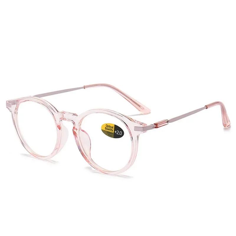 Fashion  Anti Blue Light Glasses Round Reading Glasses Presbyopic Eyeglasses Vision Care +0.00~+4.00 13colors Women Elderly