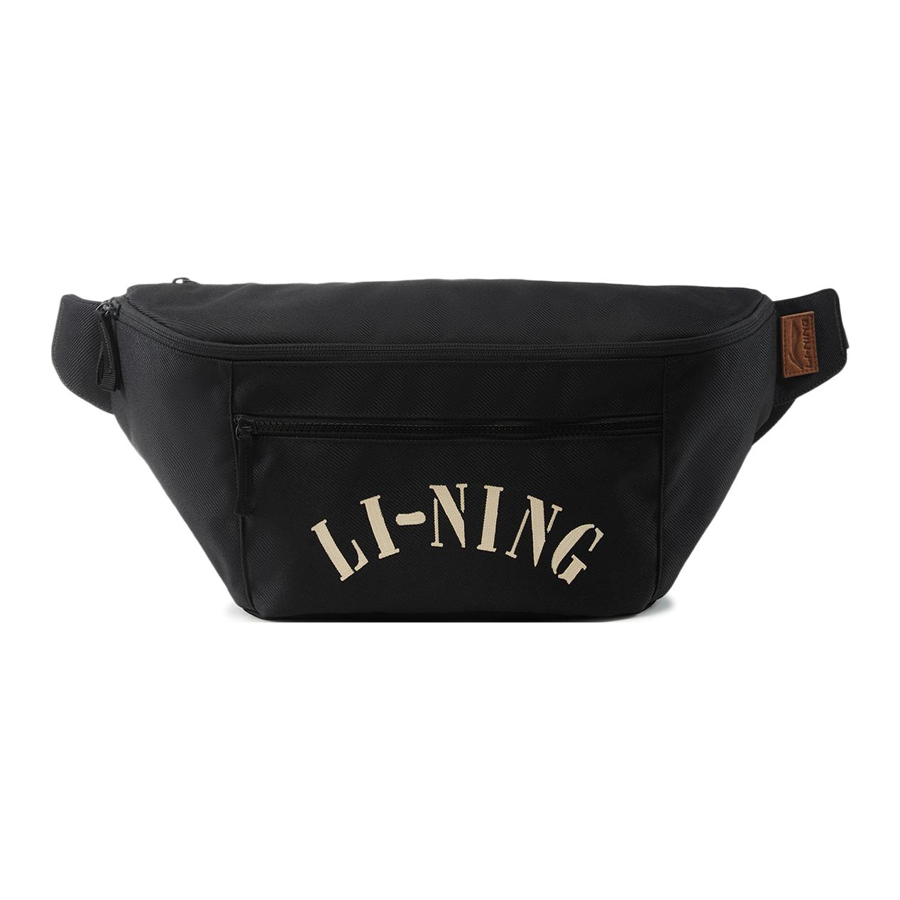 Li Ning Sports Lifestyle Series Logo Zipper Waist Bag Unisex Waist Bag Basic-Black ABLU093-1 Basic Black