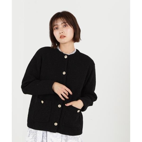 Jill by Jill Stuart Women's Tweed Knit Cardigan Sweater, Gray