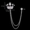 1Pcs Temperament Chain Brooch Vintage Collar Jewelry  For Women Dress Mens Shirt Suit Set