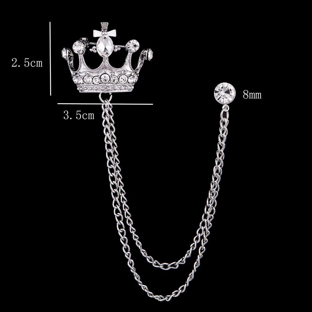 1Pcs Temperament Chain Brooch Vintage Collar Jewelry For Women Dress Mens Shirt Suit Set