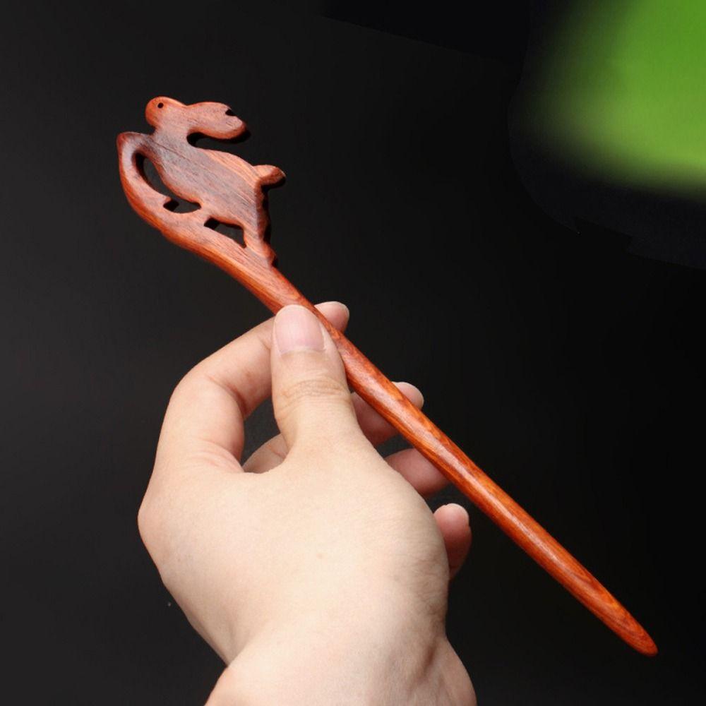 Sponky do vlasů ve tvaru U Korejské Dřevěné Dámské Sponky do vlasů Hanfu Králičí Vlasové tyčinky Čínská Vlasová vidlička