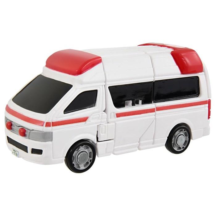 [Takaratomy] Tomica Jobber TJBDX United Medic-Braver Ambulance & Doctor Heli Combination Set Diecast Toy, 3+ Years, Multicolored