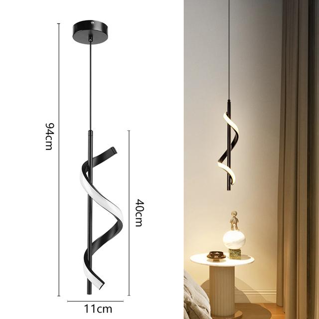

Светодиодный подвесной светильник Nordic с современной геометрией, линейный подвесной светильник для ресторана, столовой, светильники для спальни, прикроватная лампа