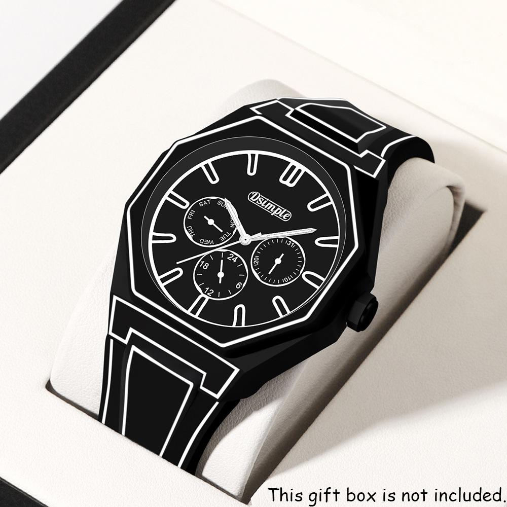 Watch Men'S Trend Animation Line Second Dimensional Art Personality Fashion Student Men'S And Women'S Quartz Watch