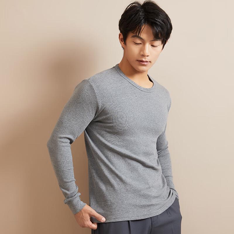 Lonsa Men's 10A Antibacterial Pure Cotton Round Neck Base Layer Top