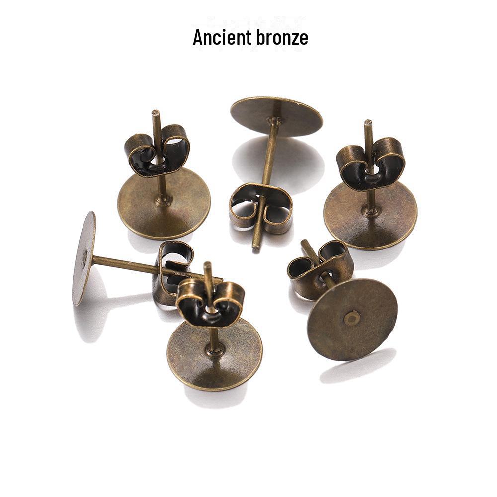 DIY Schmuckzubehör: Fünffarbige Eisenohrringe mit Flachkopf- und Schmetterlingsdesign