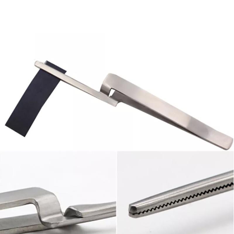Stainless Steel Dental Occlusal Paper Tweezers Curved Bite Articulating Paper Plier Orthodontic Forcep For Teeth Care Tool