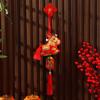 Pack Of 2 Chinese New Year Plush Decoration for Entrance Living Room Easy To Install Spring Festival Ornaments
