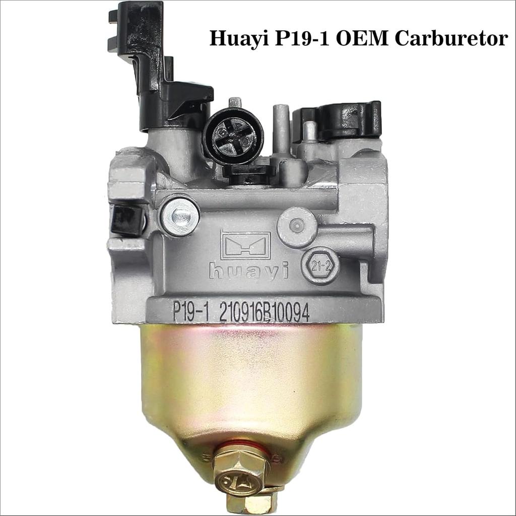 Huayi P19-1 Carburetor Compatible With Predator 4000 4375 Champion Honda Generac PowerHorse 3000W 3500W 4000W Generator Powered By 196Cc 208Cc 212Cc