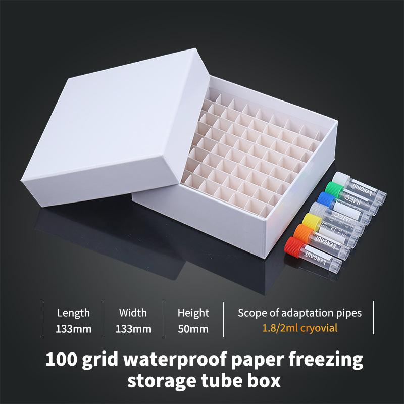 

Paper 16/36/49/81/100 Compartments Flip-Top Cell Cryopreservation Boxes Waterproof Paper Boxes For Centrifuge Tubes
