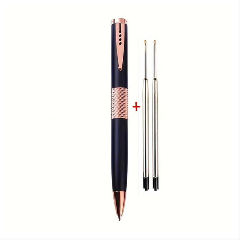 Rotating Business Office 1.0mm Metal Ballpoint Pen, Daily Writing Signature Pen (black Ink)