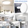 Modern LED Ceiling Lamp 85-264V Waterproof Dustproof Tricolor Dimmable Light Fixture with Remote Control for Living Room Bedroom Kitchen Home Decor