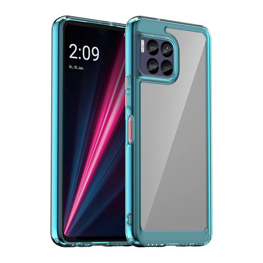 Colorful Shield Shockproof Phone Case For T-Mobile Revvl 7 Pro Soft TPU Frame Transparent Hard Plastic Protective Back Cover