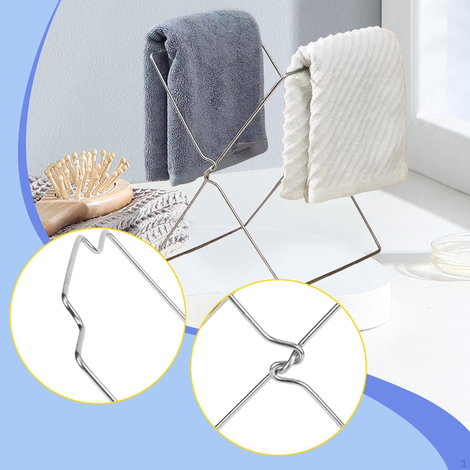 

Foldable Garbage Bag Holder Made of Stainless Steel, Space-saving for Kitchen, Bathroom And Camping M