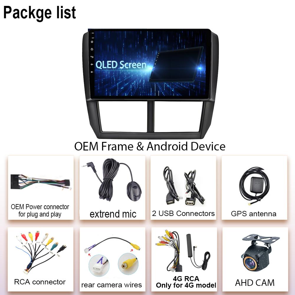 Android 14 Car Radio For Subaru Forester 3 SH 2007-2013 For Impreza GH GE 2 Din Multimedia Player Head Unit Wireless Carplay DSP