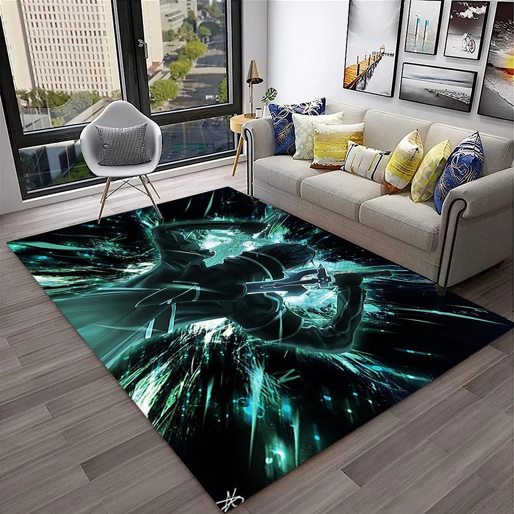 Sword Art Online SAO Novel Cartoon Carpet Rug for Home Living Room Bedroom Sofa Doormat Decor,kids Area Rug Non-slip Floor Mat