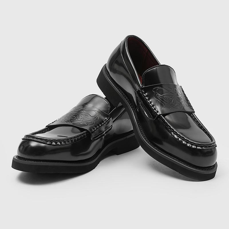 Fashion High Quality Men's Leather Shoe British Designer Style Party Leisure Business Daily Work Plus Size Black Loafers 38-46 Hot
