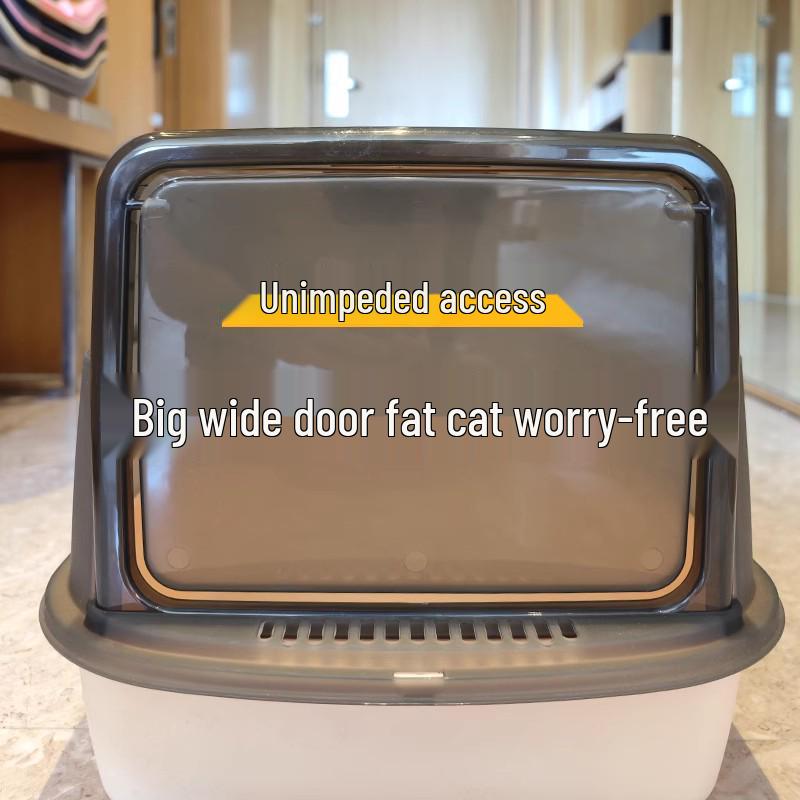 Sand Cat Enclosed Litter Box with Anti-Carry Top Entry and Odor Control for Kittens