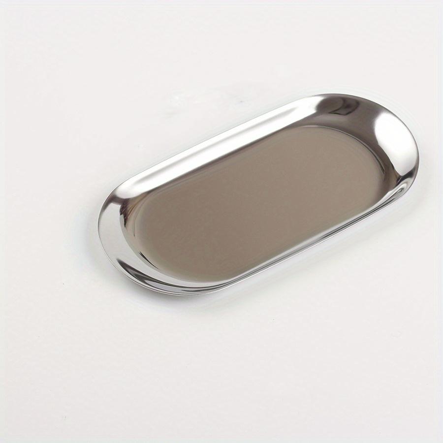 18*8cm1pc Gold Oval Stainless Steel Good Quality Snack Tray,Dessert&Fruit&cosmetic&Nut Organizer Plate,Creative Home Furniture.