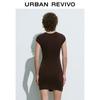 UR Women's Simple Pleated Short Sleeve Dress