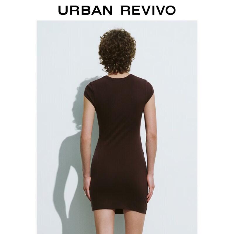 UR Women's Simple Pleated Short Sleeve Dress