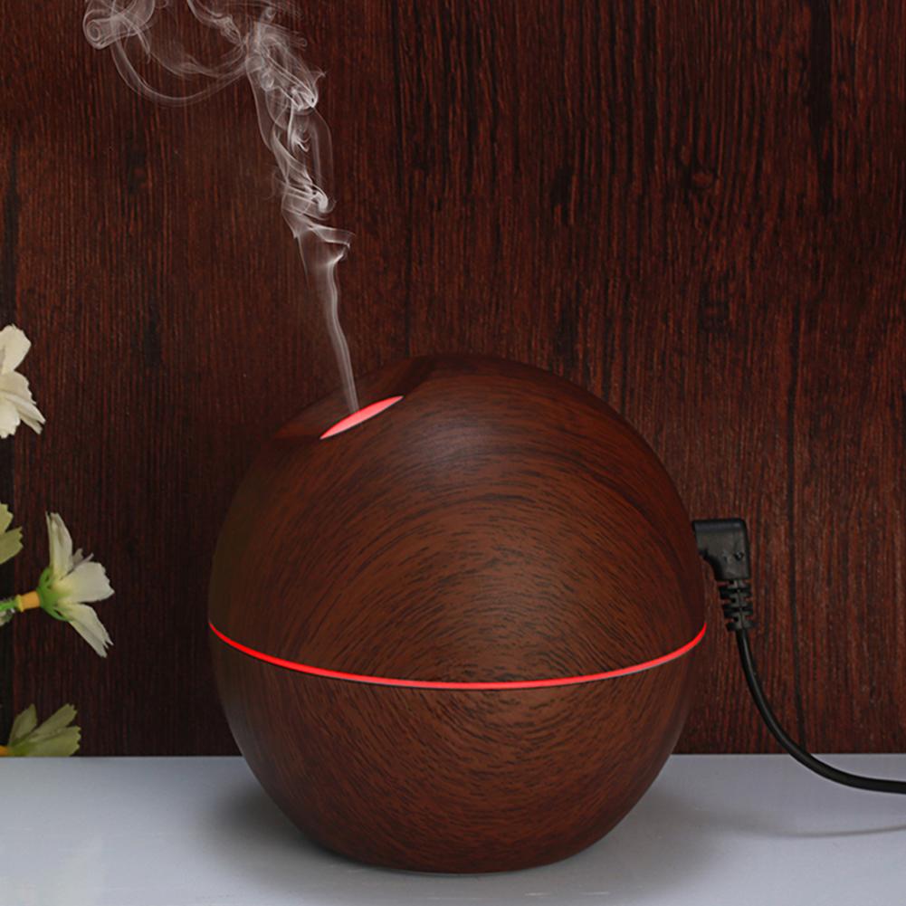 130ml USB Charging Wood Grain Slanting Mist Air Humidifier