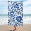 Tropical Flower Print Beach Towel Summer Boho Floral Pattern Quick Dry Sand Free Absorbent Lightweight Towel for Beach Pool