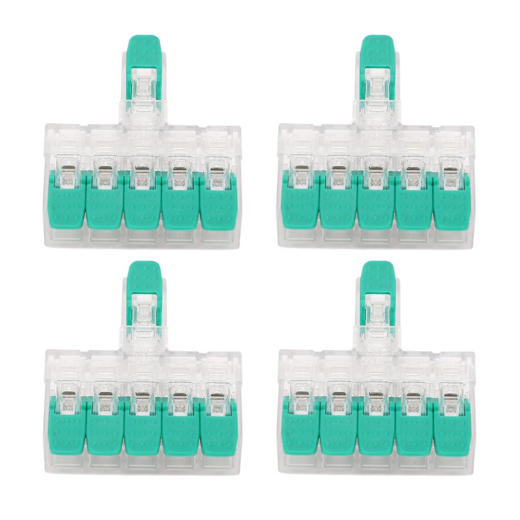 10Pcs 1 In 5 Out Electrical Splicing Wire Connector Quick Wiring Splice Cable Connector 41A 450V