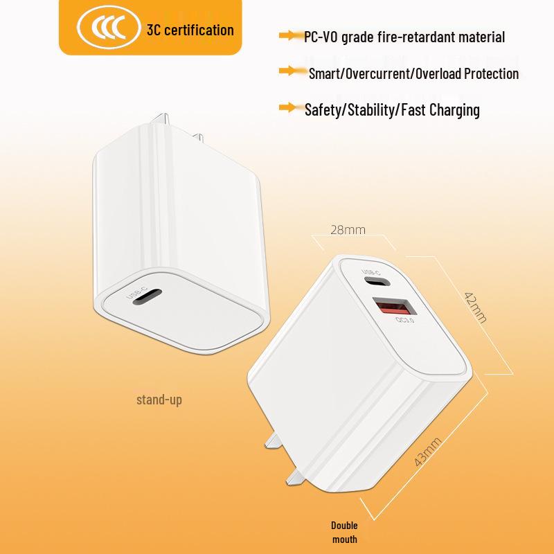 Compatible with Apple 20W PD Charger Head, 3C Certified for iPhone 15 Fast Charging
