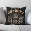 City Of Roxbury MIB Copper Square Pillowcase Polyester Linen Velvet Pattern Zip Decorative Room Cushion Case