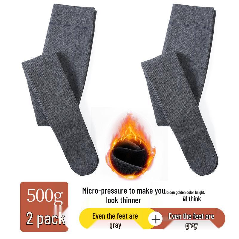 Women's Plus Velvet Thick Base Layer Pants: Leg-Slimming, Non-Slip, Warm Pantyhose for Spring & Fall, with Foot Coverage.