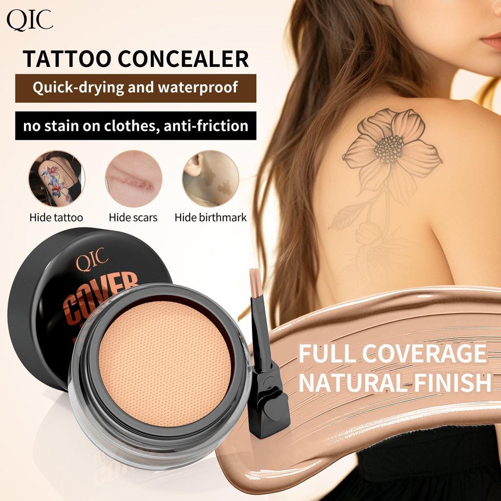 QIC Concealer Cover Scar Tattoo Spot Acne Mark No Card Powder Modify Skin Tone Air Cushion Concealer