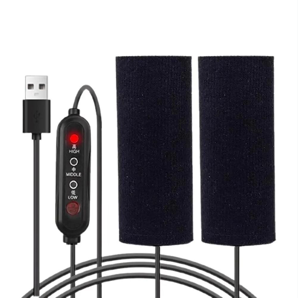 New Motorcycle Battery Car Usb Electric Heating Handlebar Cover Electric Vehicle Winter Electric Heating Warm Handlebar Cover