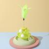 Cat Toys Carousel Ball Teasing Ball with Feathers Cat Stick Self-entertainment Fall-resistant Scratch Removable Boredom Relief