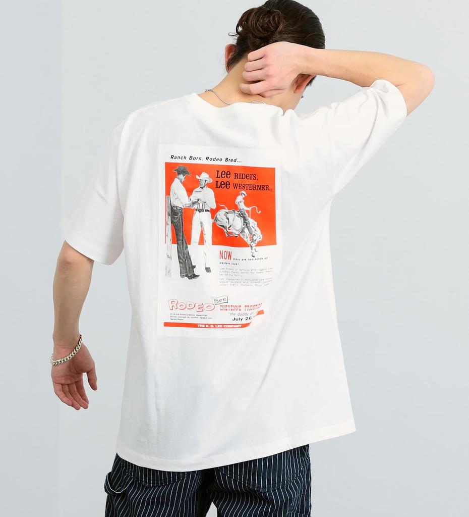 Lee White Old Back Print Short Sleeve Men's T-Shirt