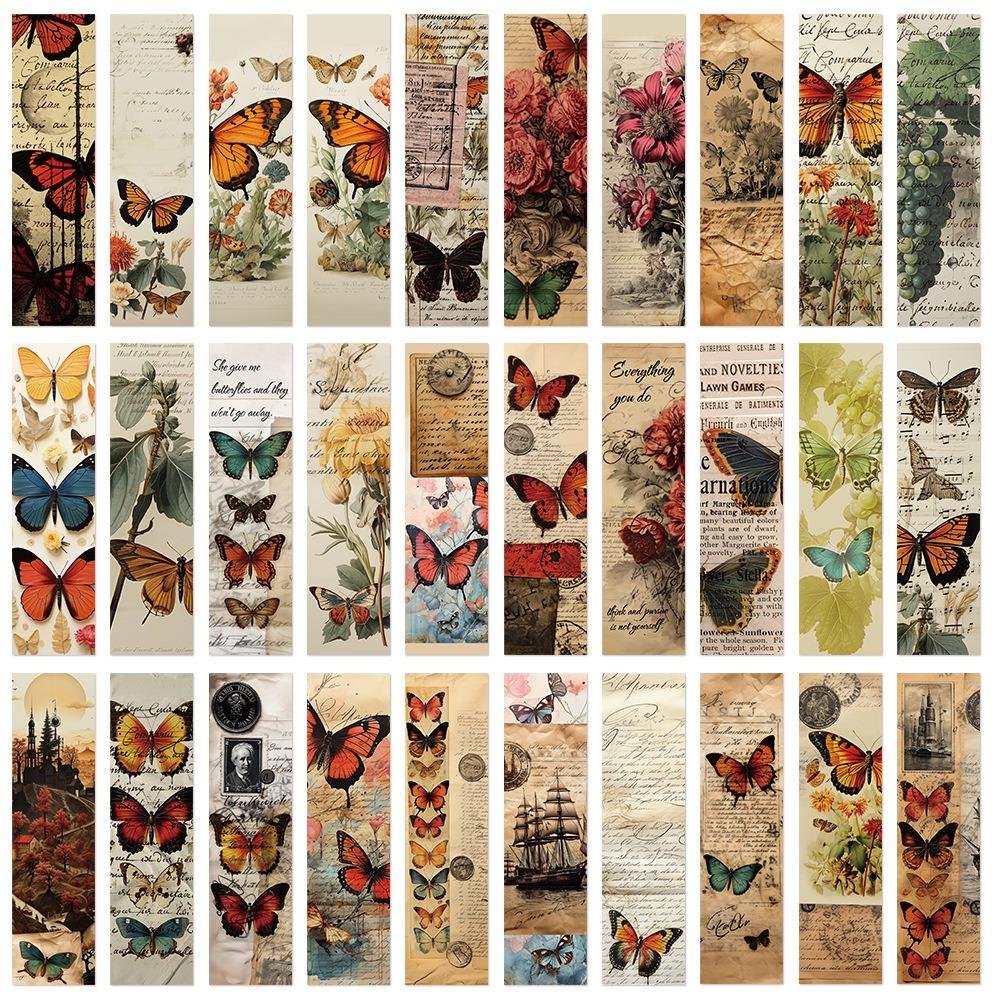 

Щоденник Закладки DIY Декор для читання Вінтажні Закладки для сторінок Книжкового клубу Закладка-метелик для 30 шт. Офіс