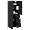 Highboard Black Oak Effect 69.5 x 34 x 180 cm Particleboard