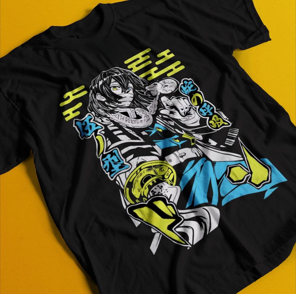 Demon Slayer Shirt Obanai Iguro Tshirt Zenitsu TShirt Muzan Tanjiro Doma Tee Summer Unisexs and Womens Tshirt Top