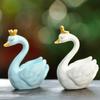 Ozdoba Labuť Krásná Mikro Krajinná Figurka Panenka DIY Dekorace na Dort Simulace Koruna Labuť Figurka Pryskyřice Zvířecí Model Vánoční Svatba Dárek