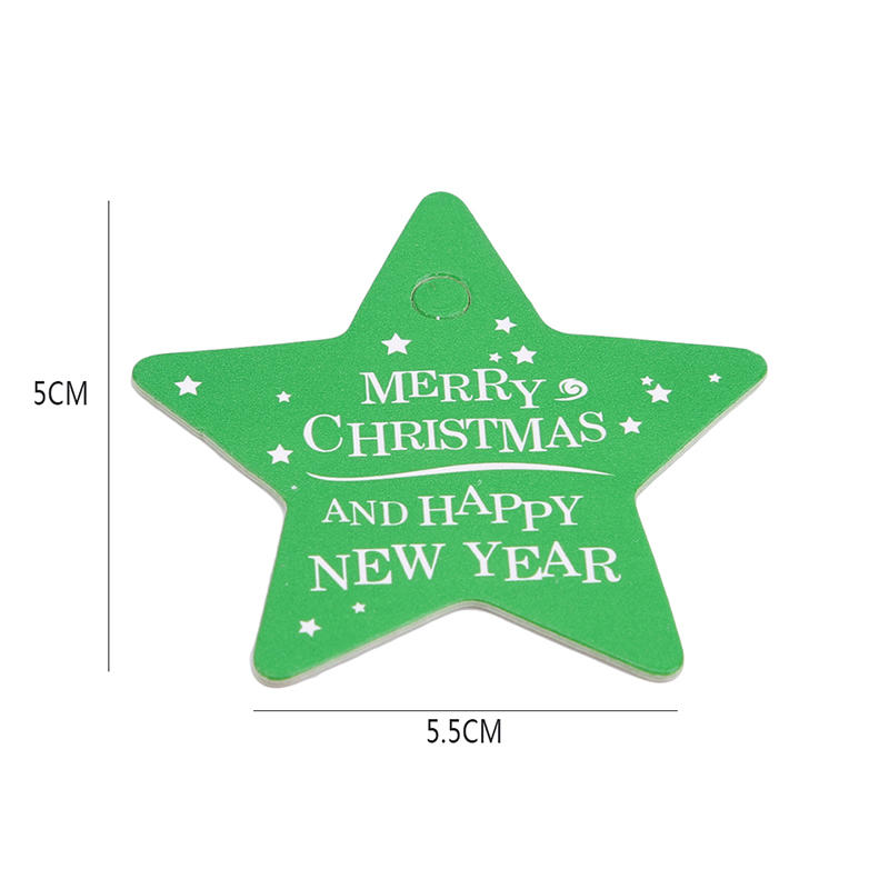 100pcs Merry Christmas Gift Tags Red Green Xmas Tree Round Shape Card Tag Christmas Tree Hanging Decor Gift Wrapping Labels