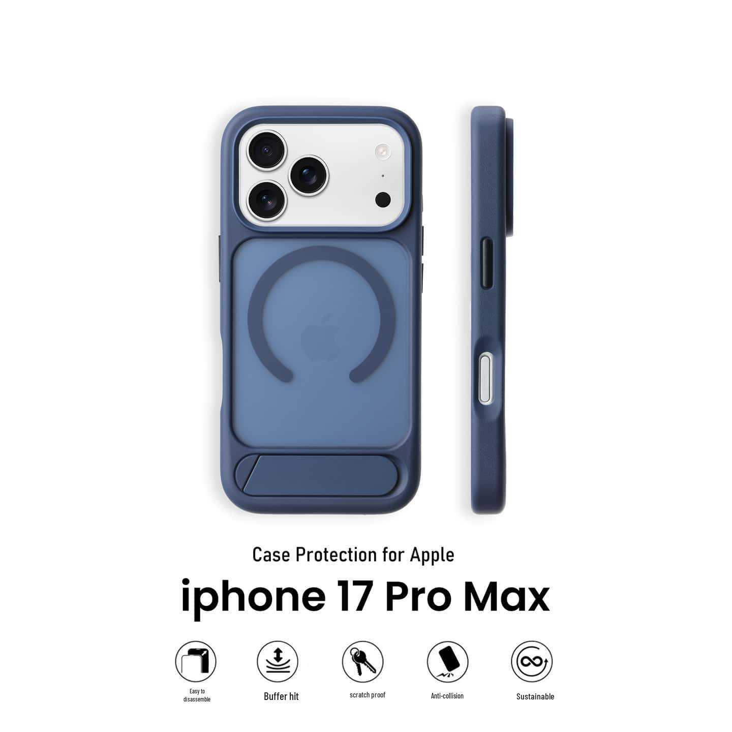 iPhone 17 Pro Max Matte Magnetic Stand Drop-Proof Phone Case iPhone 14
