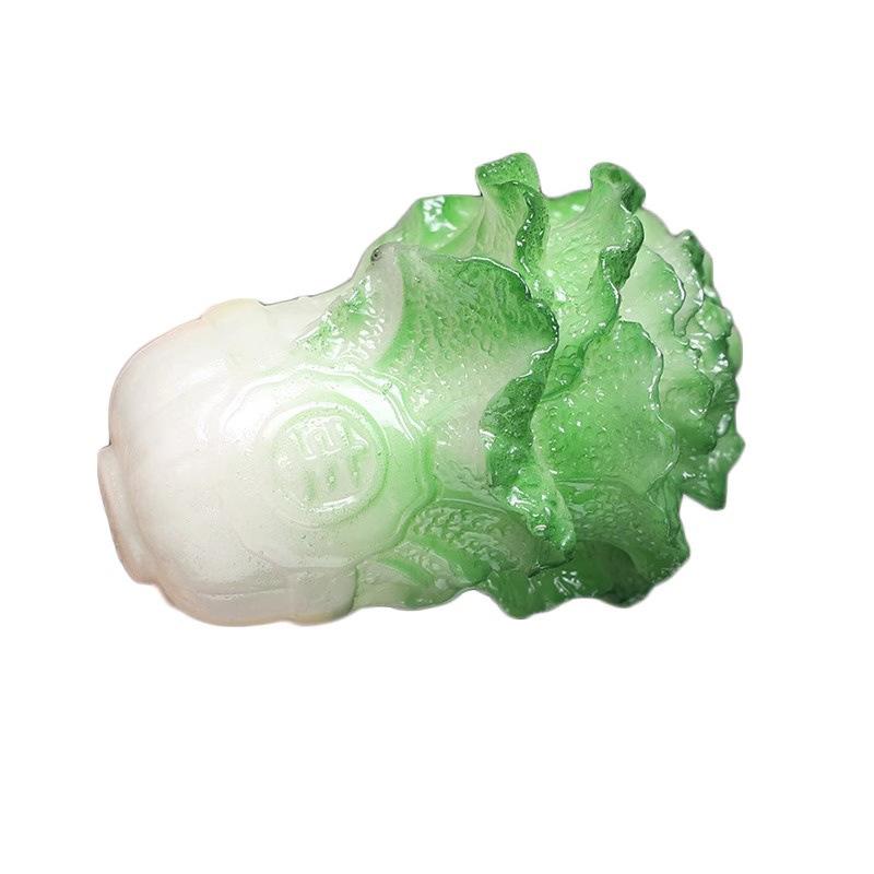 

Color-changing Hot Water Craft Cabbage Tea Pet Cabbage Small Ornament Wealth Gathering Kung Fu Tea Ceremony Accessory